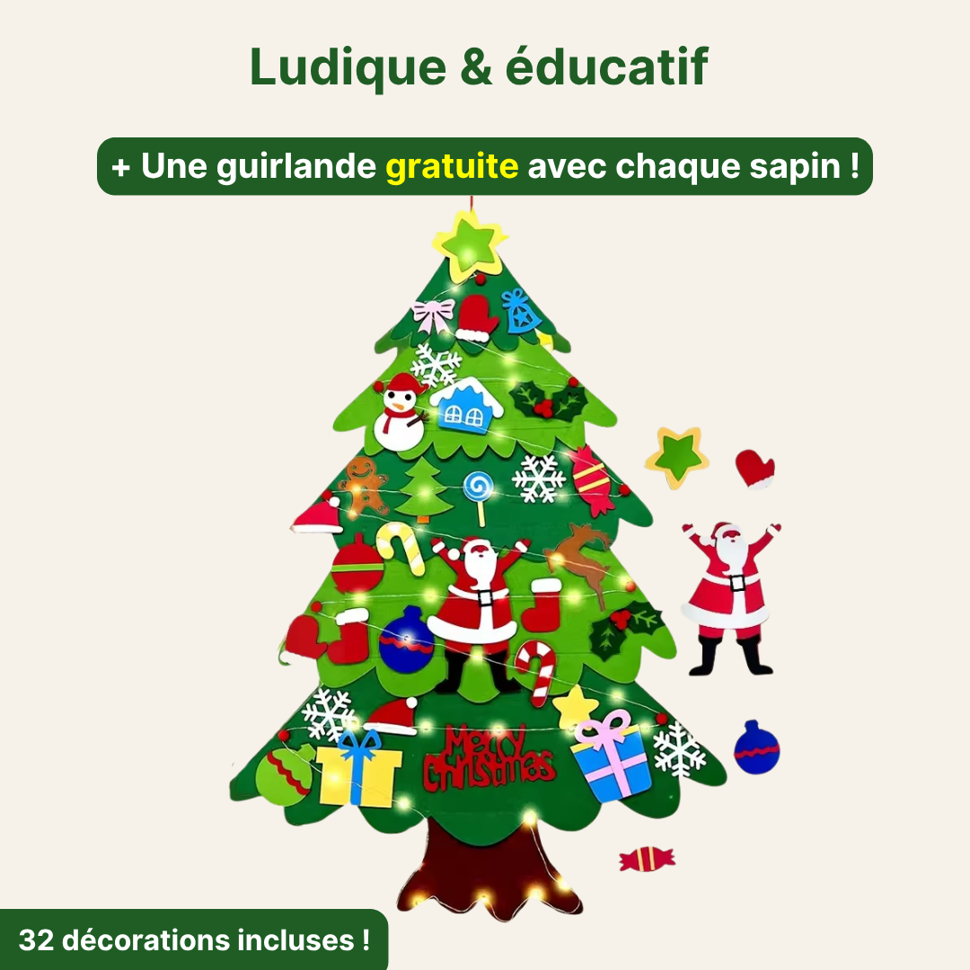 Sapin de Noël en feutrine