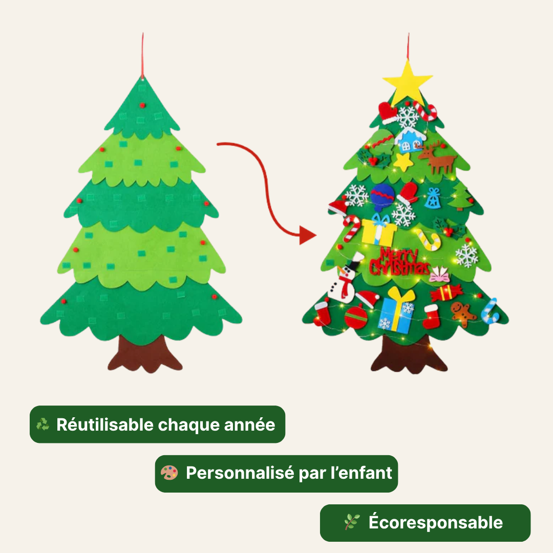 Sapin de Noël en feutrine